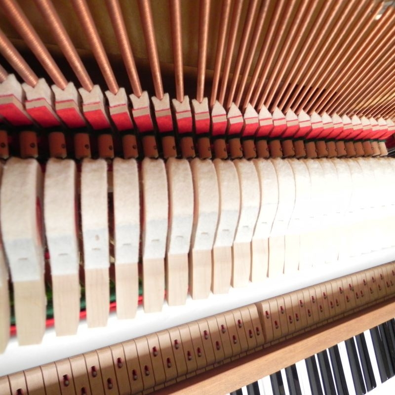 Welmar upright Piano in walnut – Gallery image – Roberts Pianos Oxford