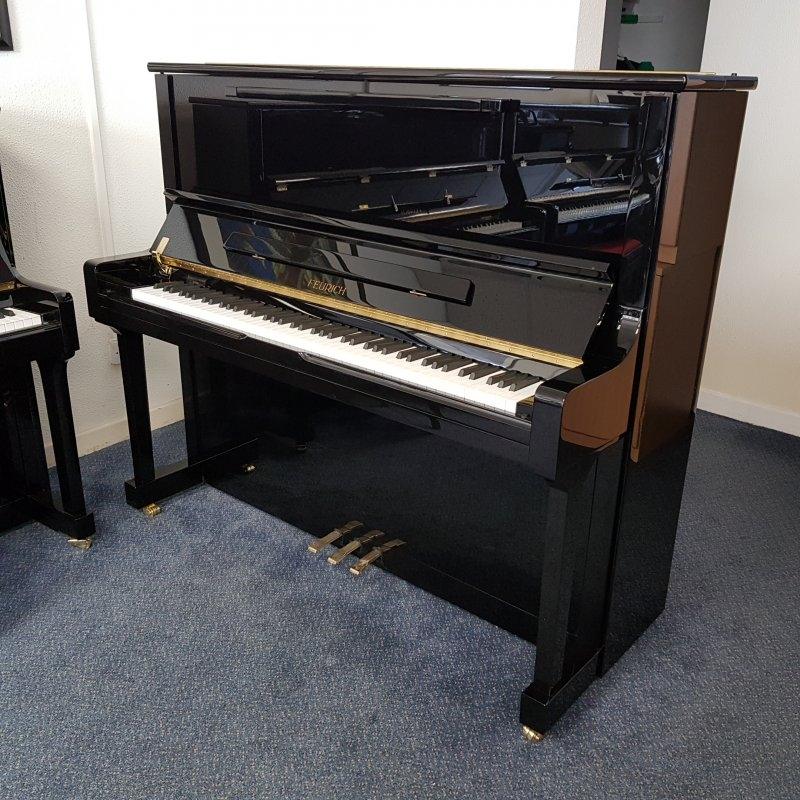 Feurich 133 Concert upright Piano in Black – Featured image – Roberts Pianos Oxford
