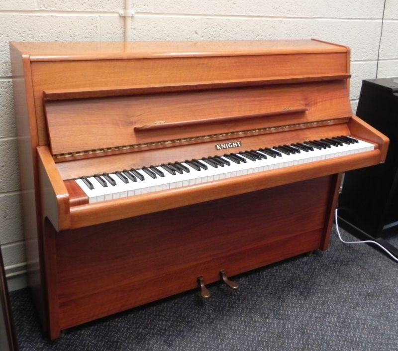 Knight K10 upright Piano in Walnut Satin Matt – Featured image – Roberts Pianos Oxford