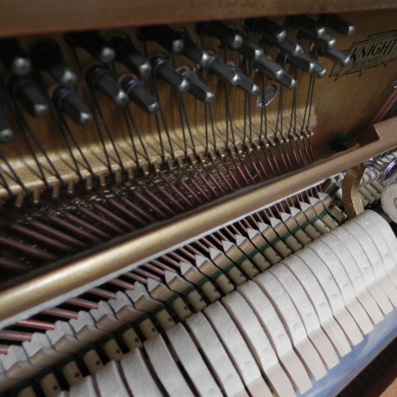 Knight upright Piano in Walnut – Gallery image – Roberts Pianos Oxford