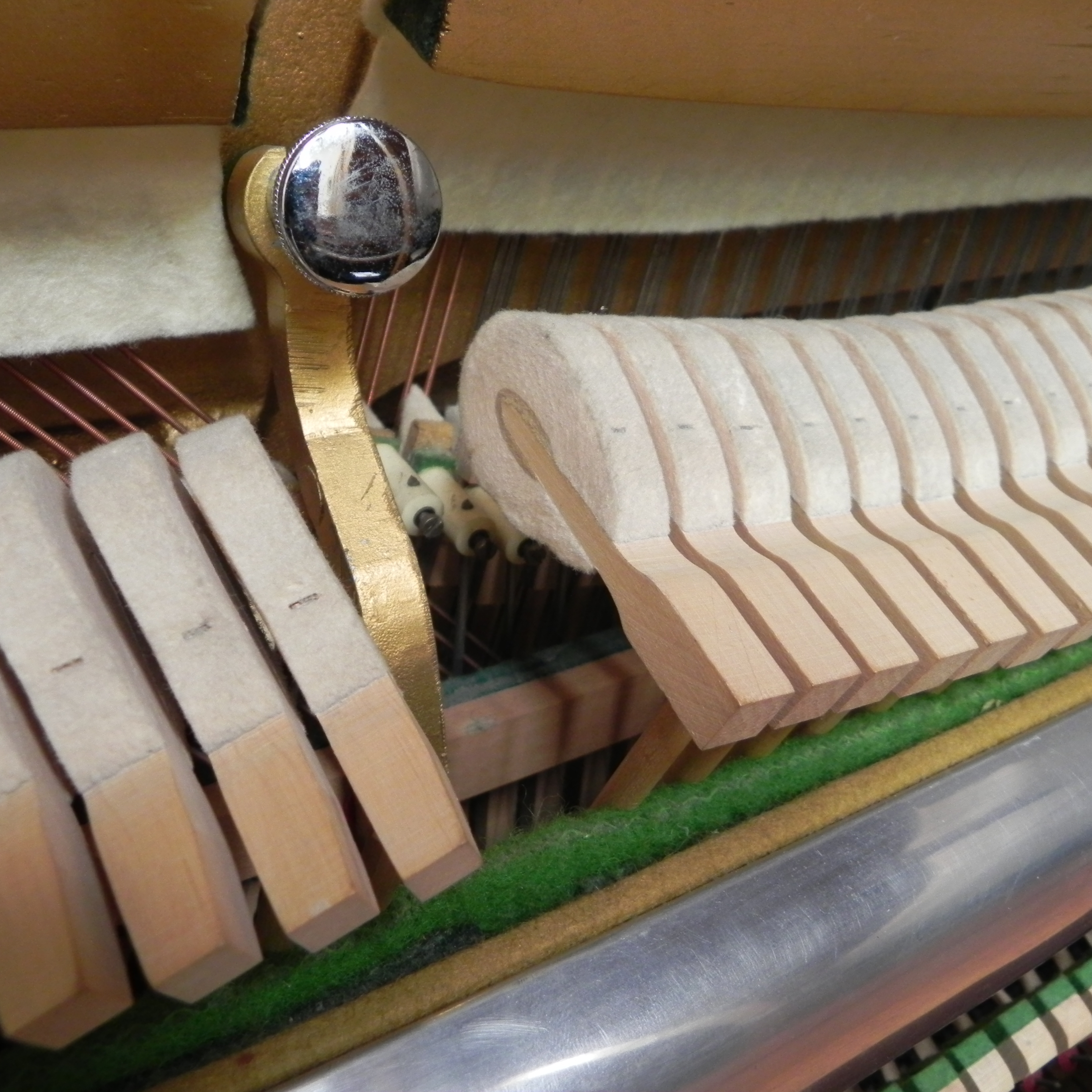 Knight upright Piano in Walnut – Gallery image – Roberts Pianos Oxford