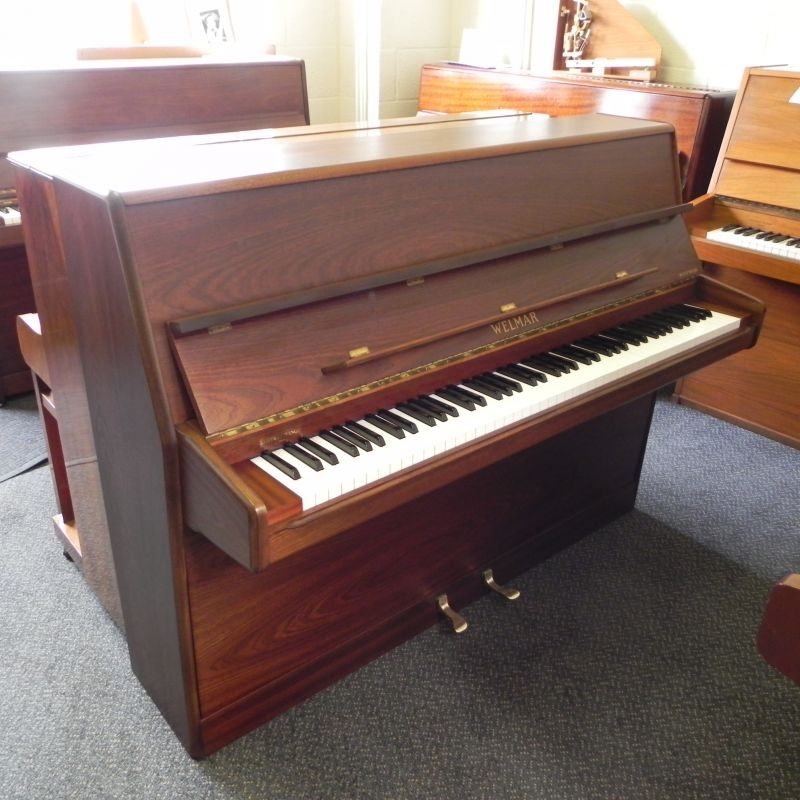 Welmar A4 upright Piano in Mahogany – Featured image – Roberts Pianos Oxford