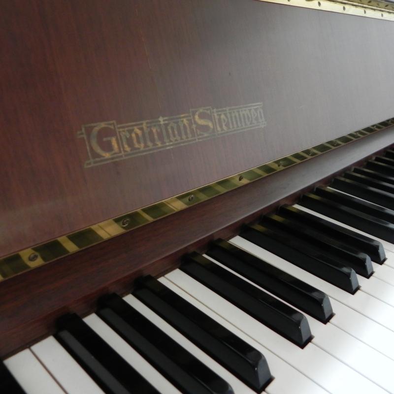 Grotrian Steinweg 110 upright Piano in satin walnut – Gallery image – Roberts Pianos Oxford