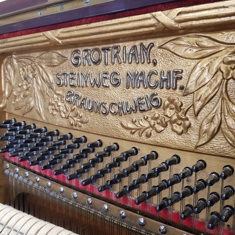 Grotrian Steinweg upright Piano in light rosewood – Gallery image – Roberts Pianos Oxford