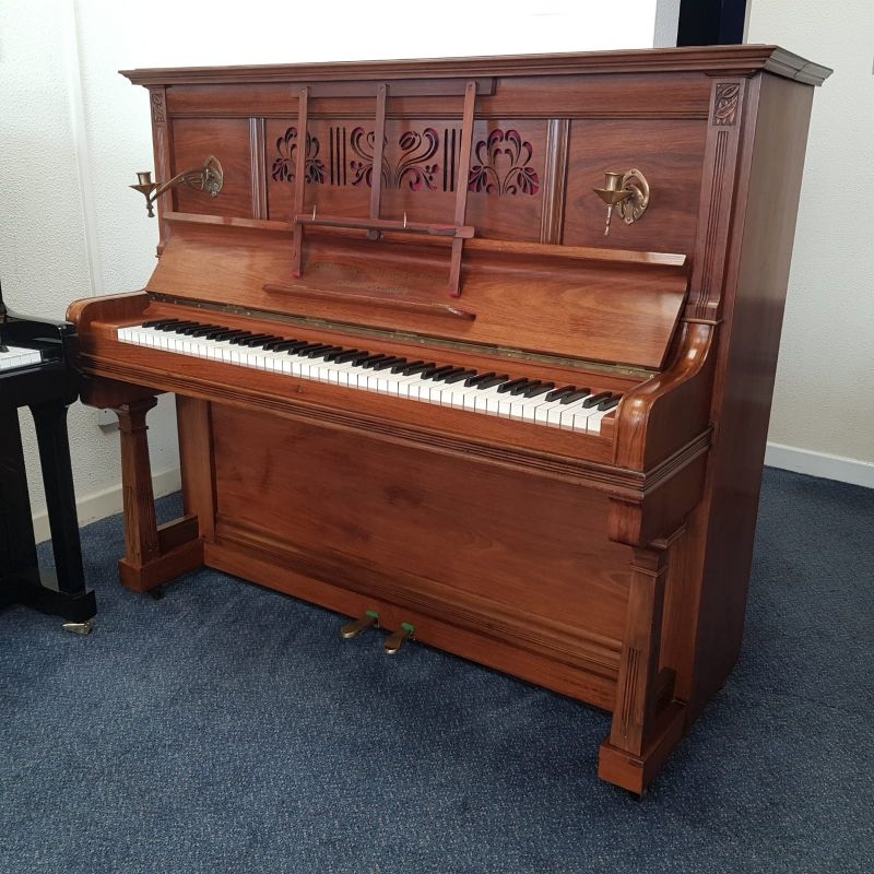 Grotrian Steinweg upright Piano in light rosewood – Gallery image – Roberts Pianos Oxford