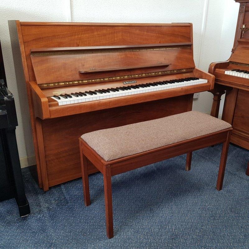 Knight K10 upright Piano in Walnut matt polyester – Gallery image – Roberts Pianos Oxford