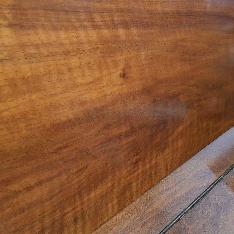 Knight K10 upright Piano in Walnut matt polyester – Gallery image – Roberts Pianos Oxford