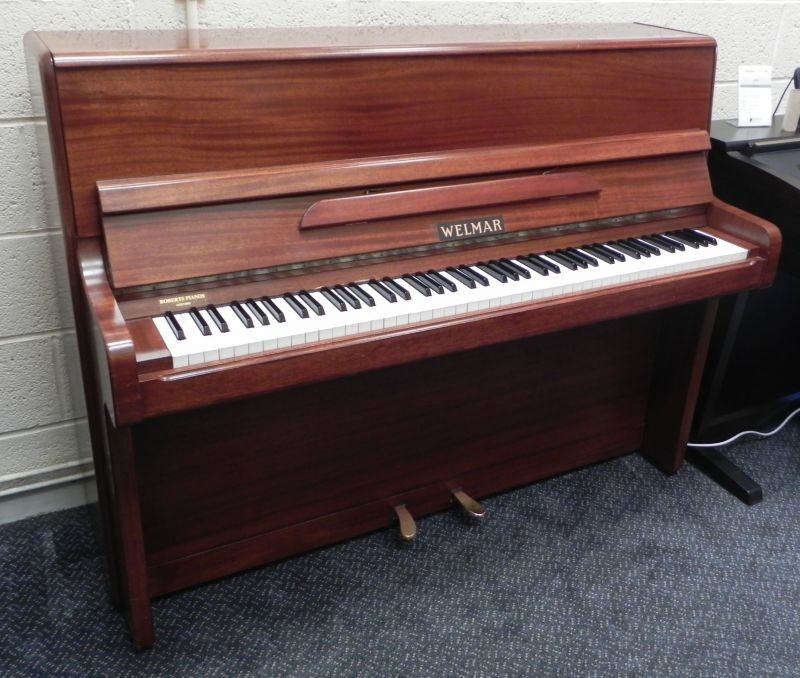 Welmar upright Piano in Mahogany – Featured image – Roberts Pianos Oxford