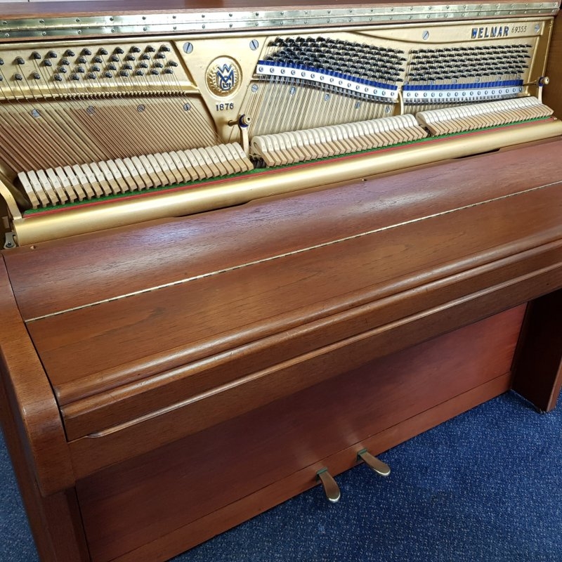 Welmar upright Piano in Teak – Gallery image – Roberts Pianos Oxford