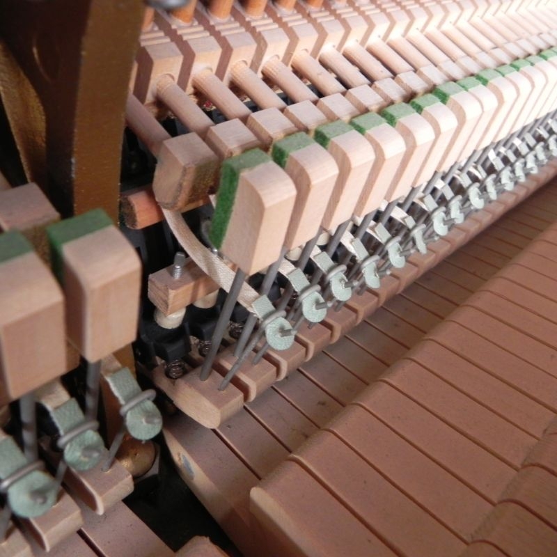 Knight upright Piano in Walnut – Gallery image – Roberts Pianos Oxford