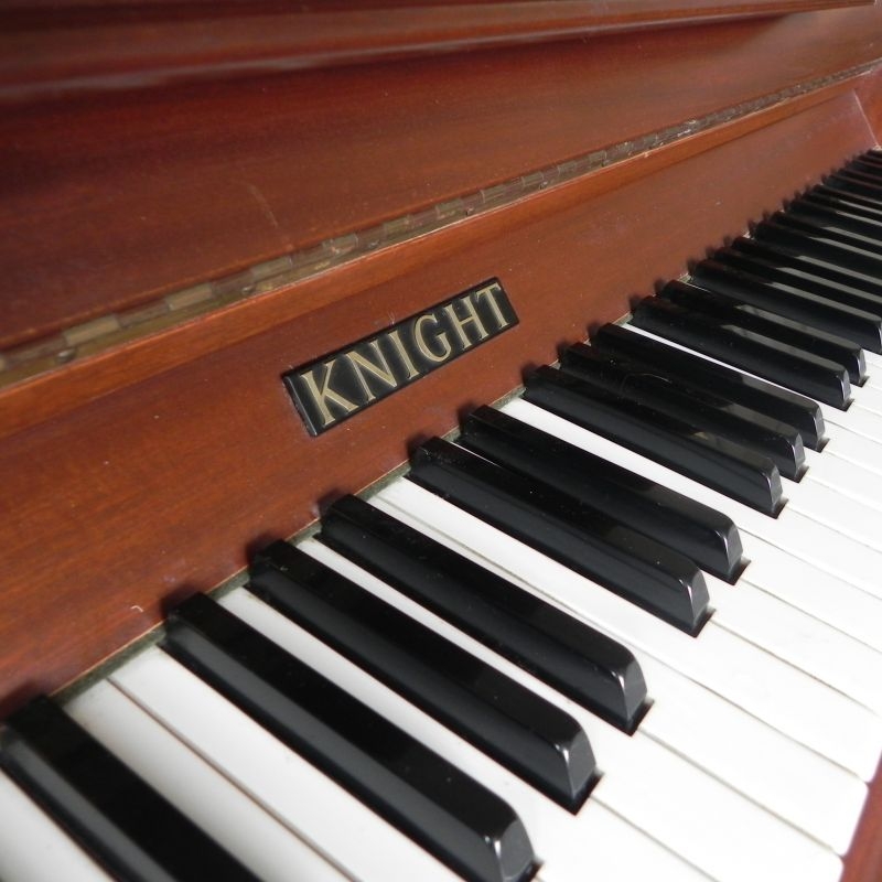 Knight upright Piano in Walnut – Gallery image – Roberts Pianos Oxford