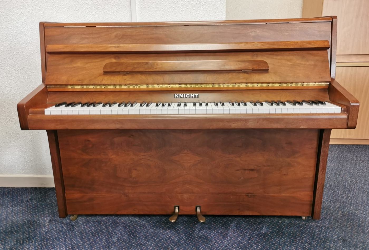 Knight upright Piano in Walnut – Featured image – Roberts Pianos Oxford