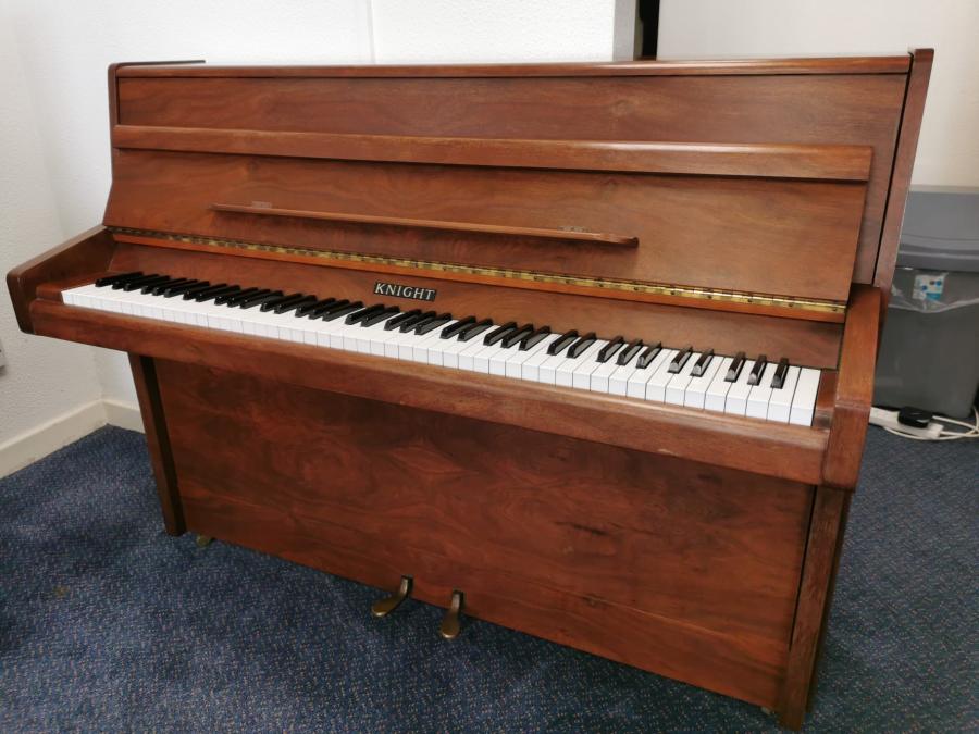 Knight upright Piano in Walnut – Gallery image – Roberts Pianos Oxford