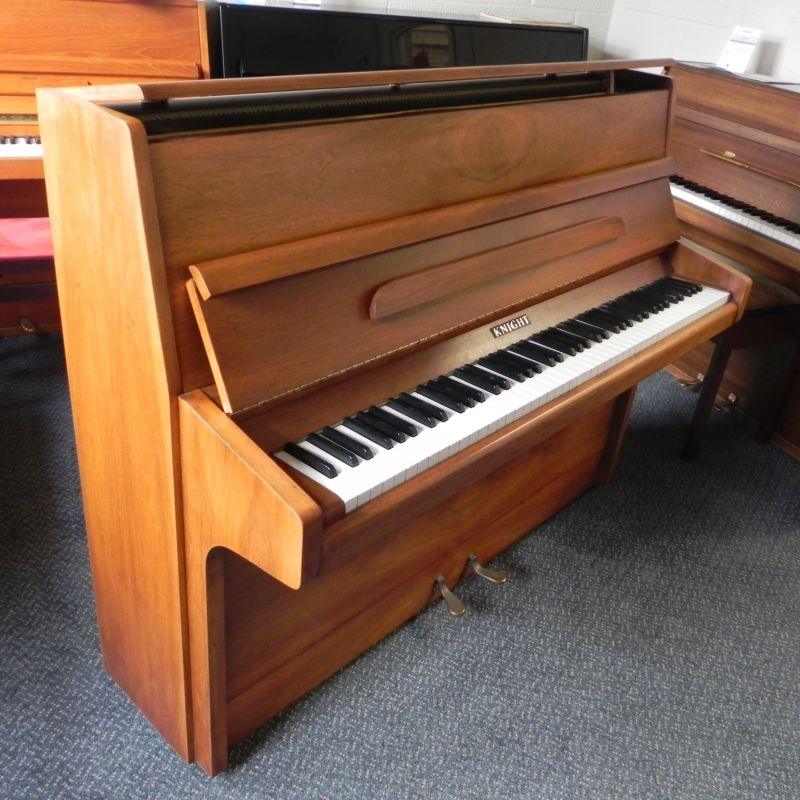 Knight K10 upright Piano in Walnut – Gallery image – Roberts Pianos Oxford