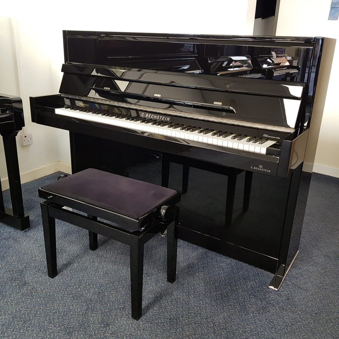 Bechstein Millenium 116 upright Piano in Black – Featured image – Roberts Pianos Oxford