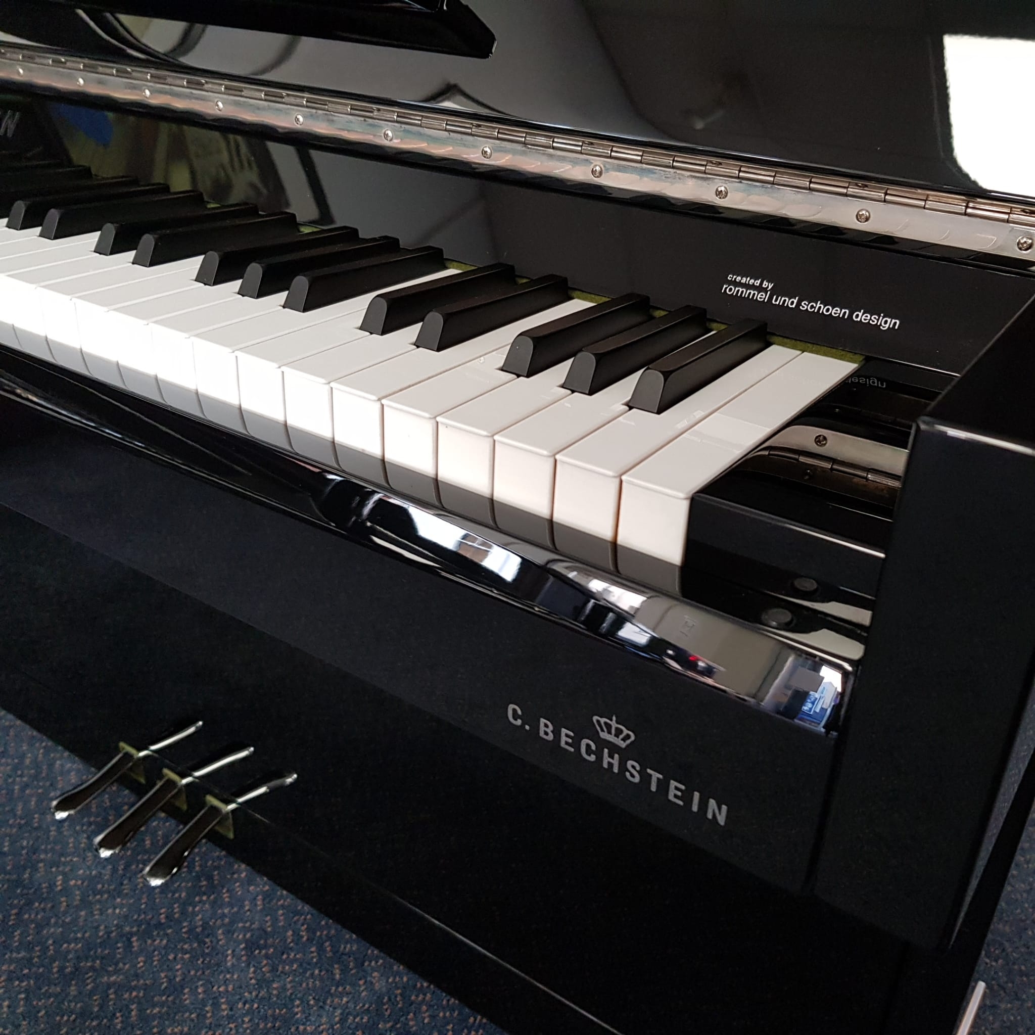 Bechstein Millenium 116 upright Piano in Black – Gallery image – Roberts Pianos Oxford