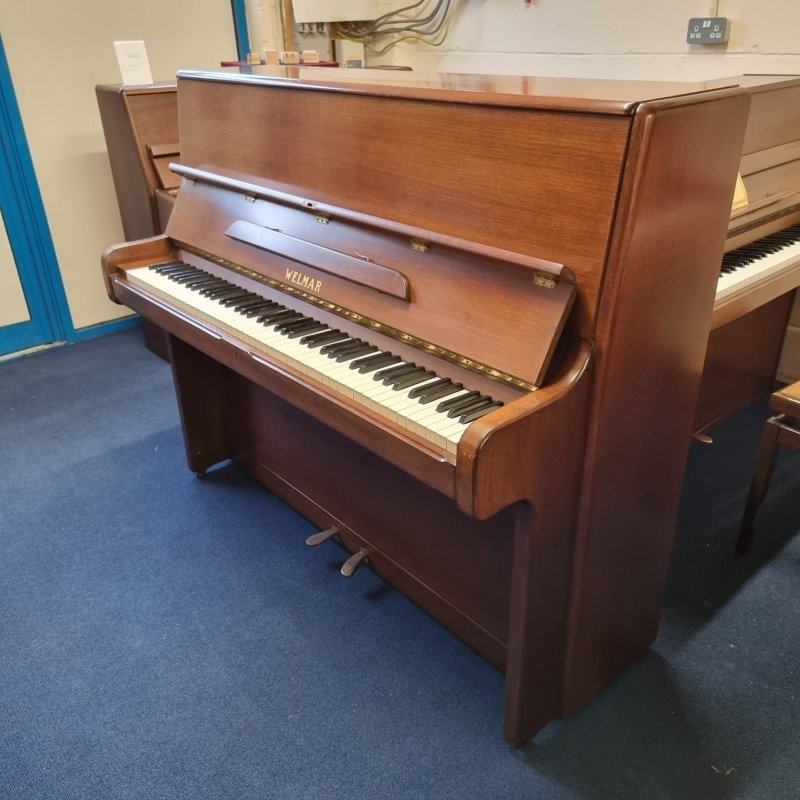 Welmar upright Piano in mahogany – Featured image – Roberts Pianos Oxford