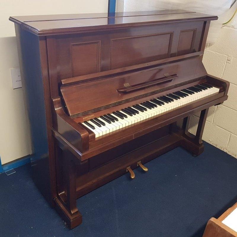 Feurich 125 upright Piano in mahogany – Featured image – Roberts Pianos Oxford