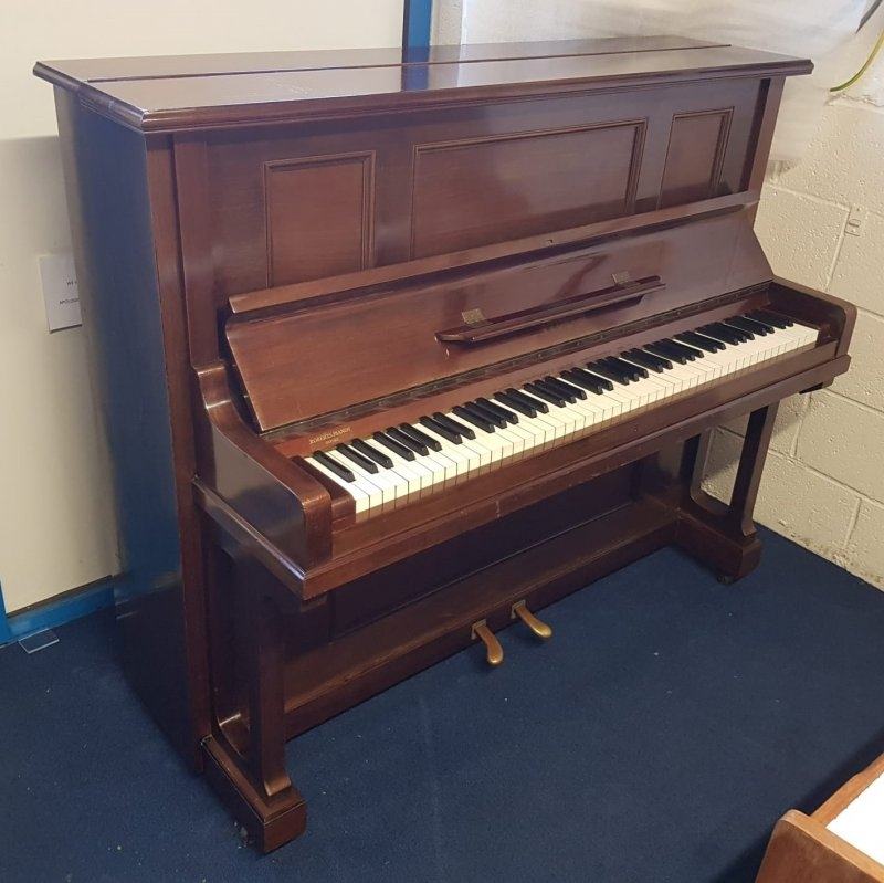 Feurich 125 upright Piano in mahogany – Featured image – Roberts Pianos Oxford