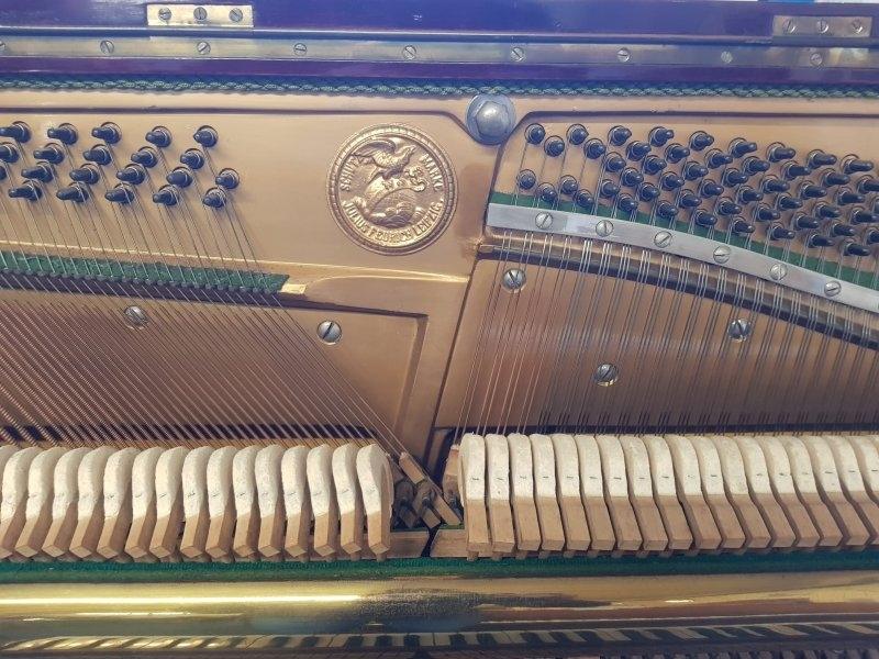 Feurich 125 upright Piano in mahogany – Gallery image – Roberts Pianos Oxford