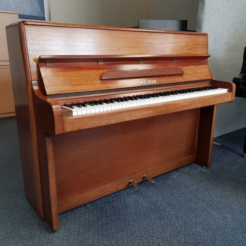 Welmar upright Piano in mahogany – Featured image – Roberts Pianos Oxford