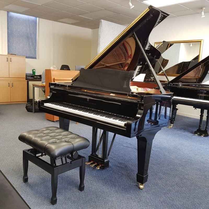 Steinway B grand Piano in bright black – Featured image – Roberts Pianos Oxford