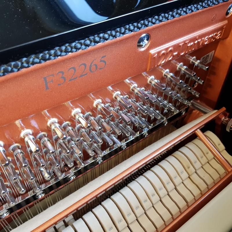 Feurich 122 upright Piano in Black – Gallery image – Roberts Pianos Oxford