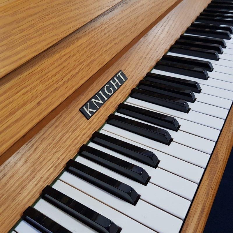 Knight K10 3 pedal upright Piano in light oak – Gallery image – Roberts Pianos Oxford