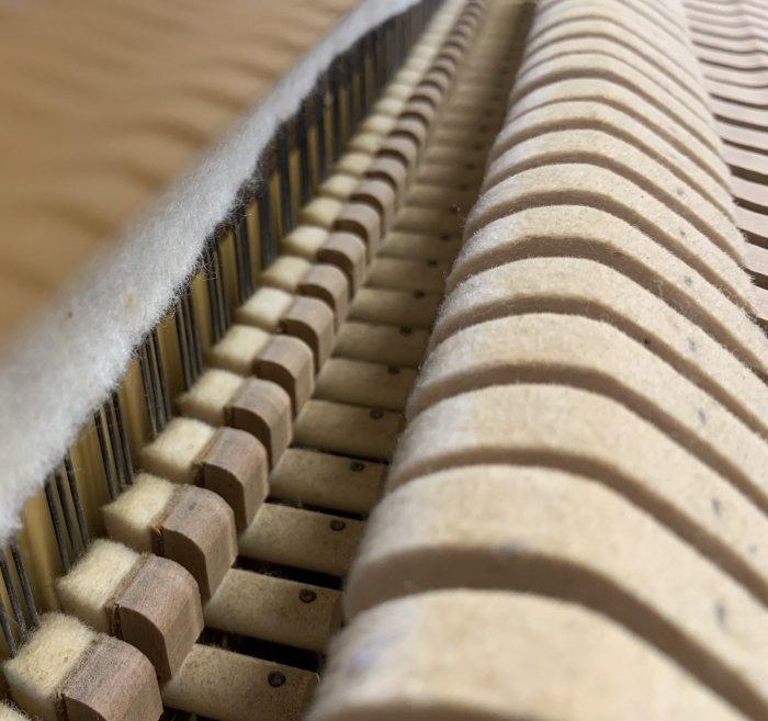 Knight K10 3 pedal upright Piano in light oak – Gallery image – Roberts Pianos Oxford