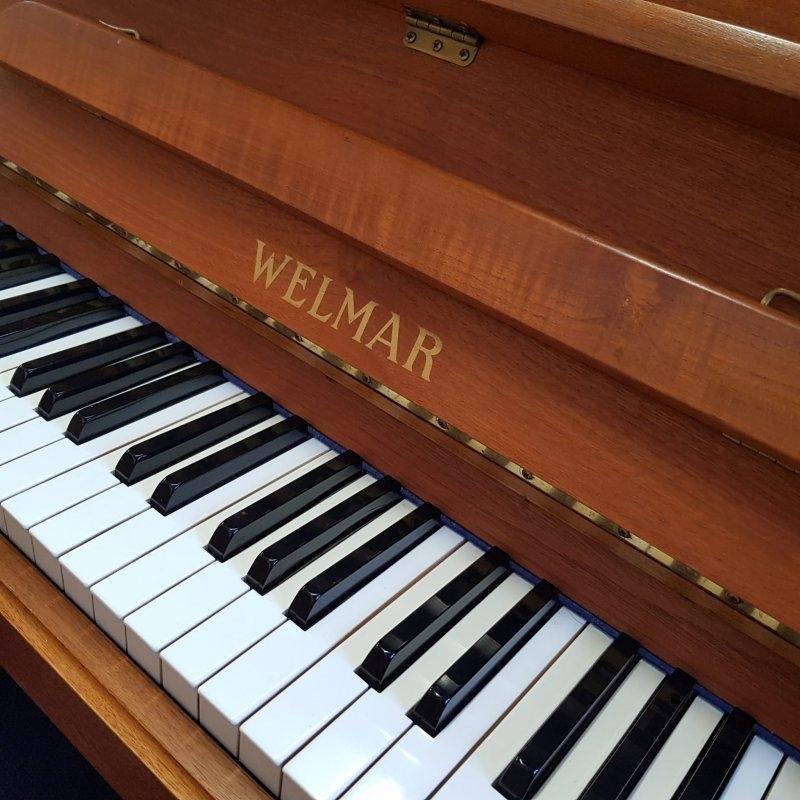 Welmar A2W upright Piano in teak – Gallery image – Roberts Pianos Oxford