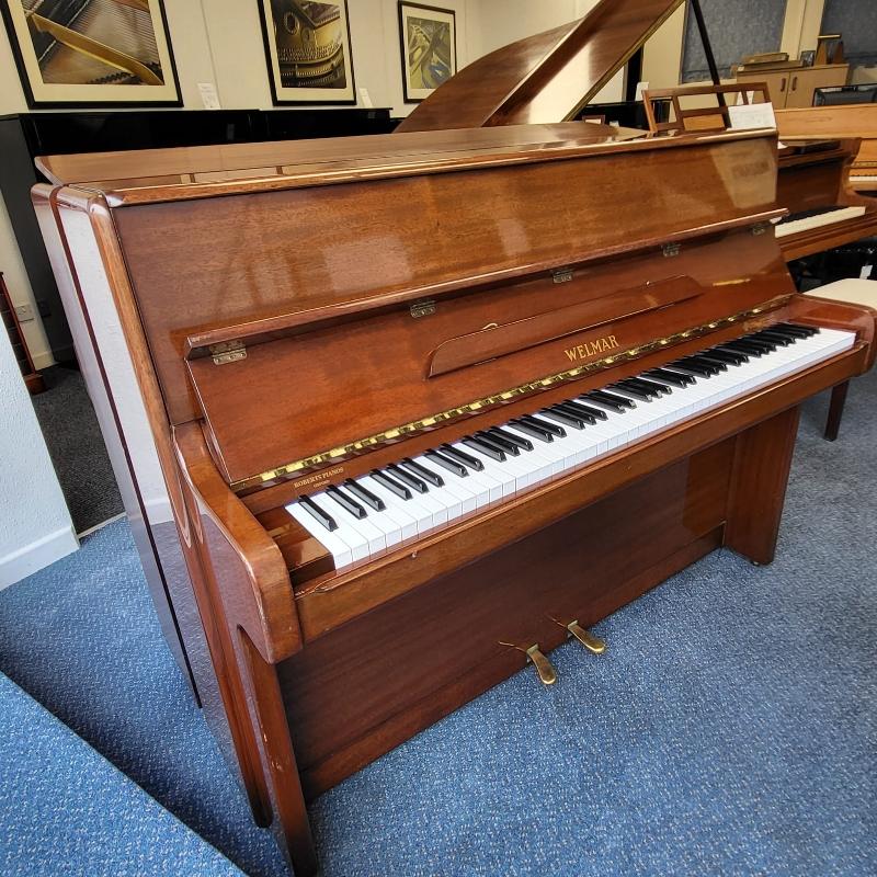 Welmar upright Piano in mahogany – Featured image – Roberts Pianos Oxford