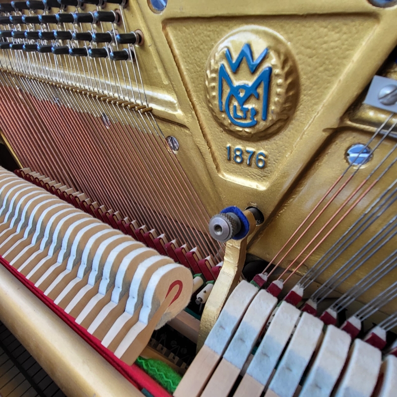 Welmar upright Piano in mahogany – Gallery image – Roberts Pianos Oxford