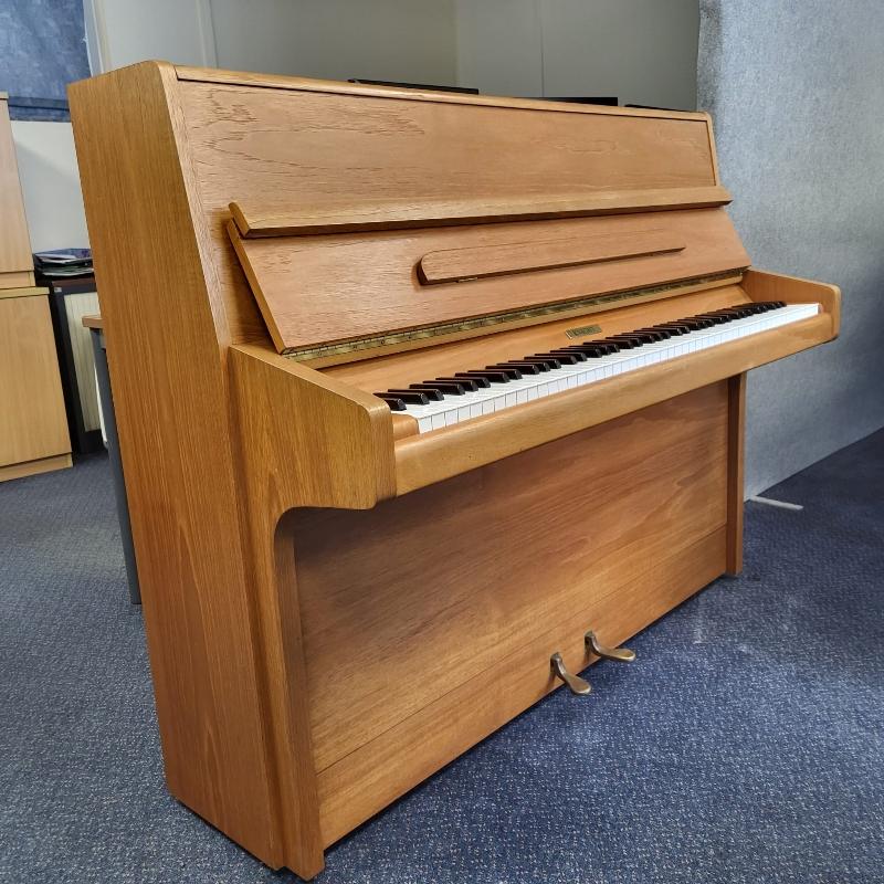 Knight K10 upright Piano in teak – Featured image – Roberts Pianos Oxford