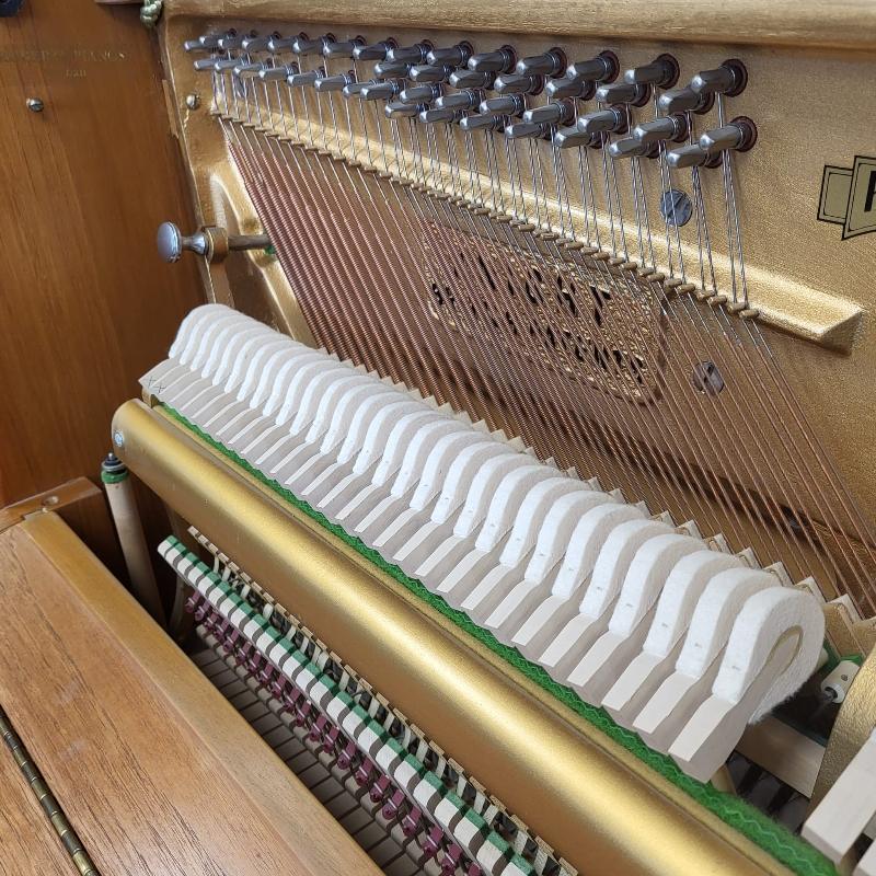 Knight K10 upright Piano in teak – Gallery image – Roberts Pianos Oxford
