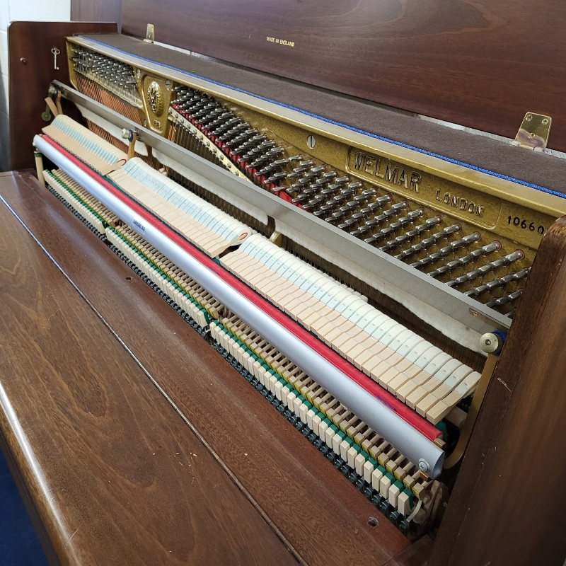 Welmar upright Piano in light mahogany – Gallery image – Roberts Pianos Oxford