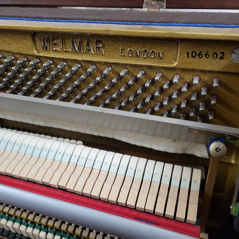 Welmar upright Piano in light mahogany – Gallery image – Roberts Pianos Oxford