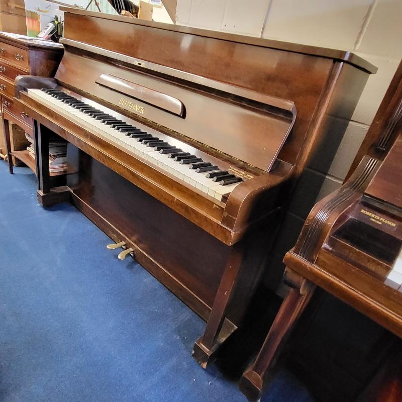 Bluthner upright Piano in mahogany – Featured image – Roberts Pianos Oxford