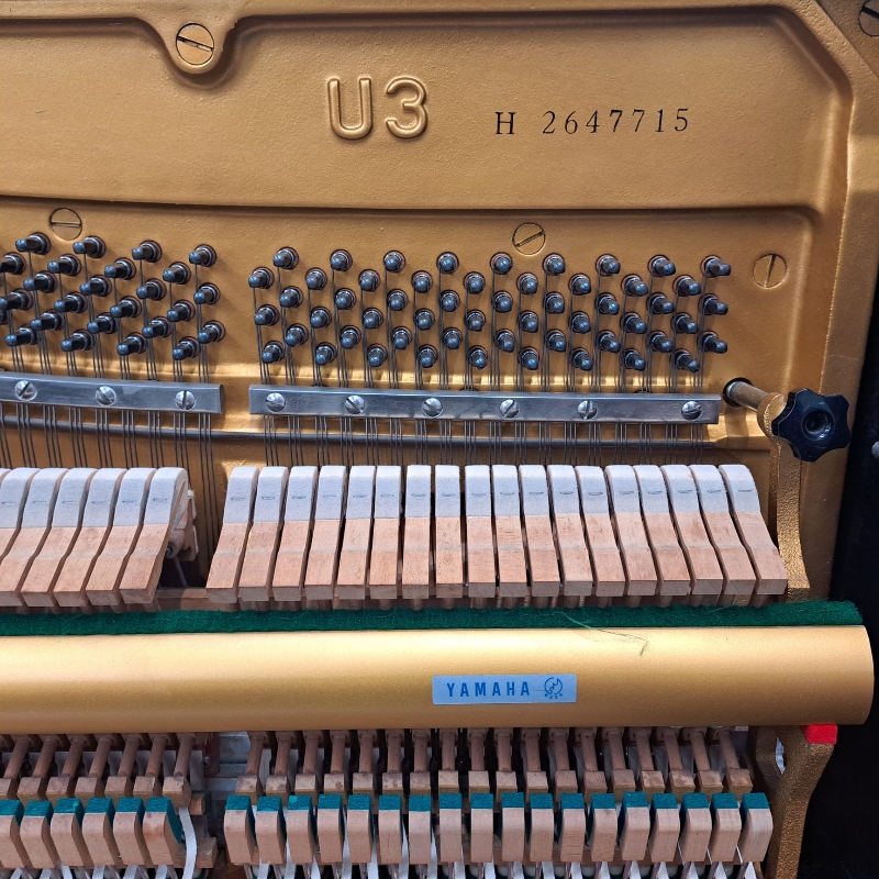 Yamaha U3H upright Piano in black polyester – Gallery image – Roberts Pianos Oxford