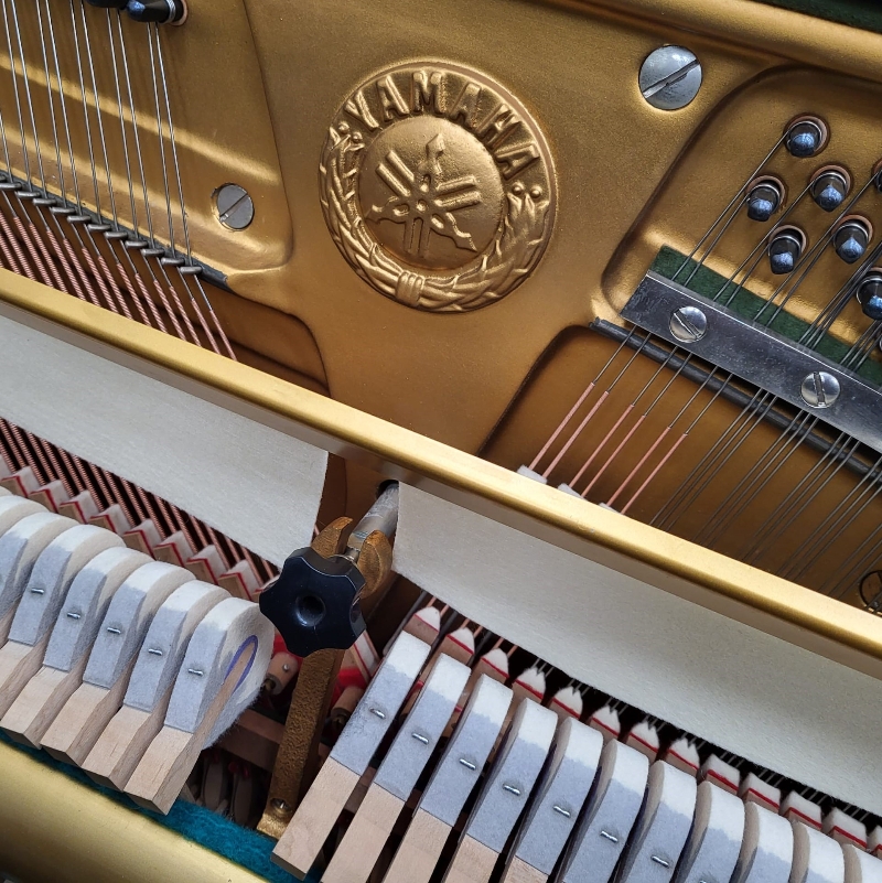 Yamaha U3G upright Piano in black polyester – Gallery image – Roberts Pianos Oxford