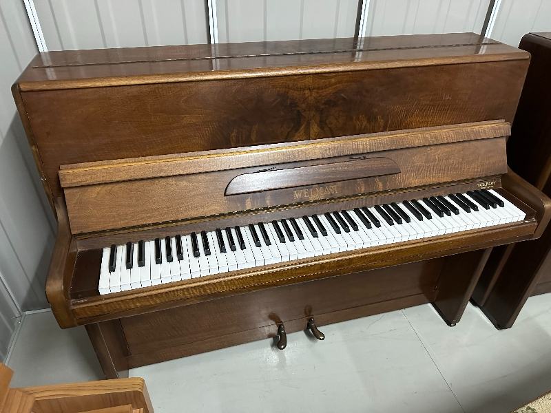Welmar A2 upright Piano in walnut satin – Featured image – Roberts Pianos Oxford