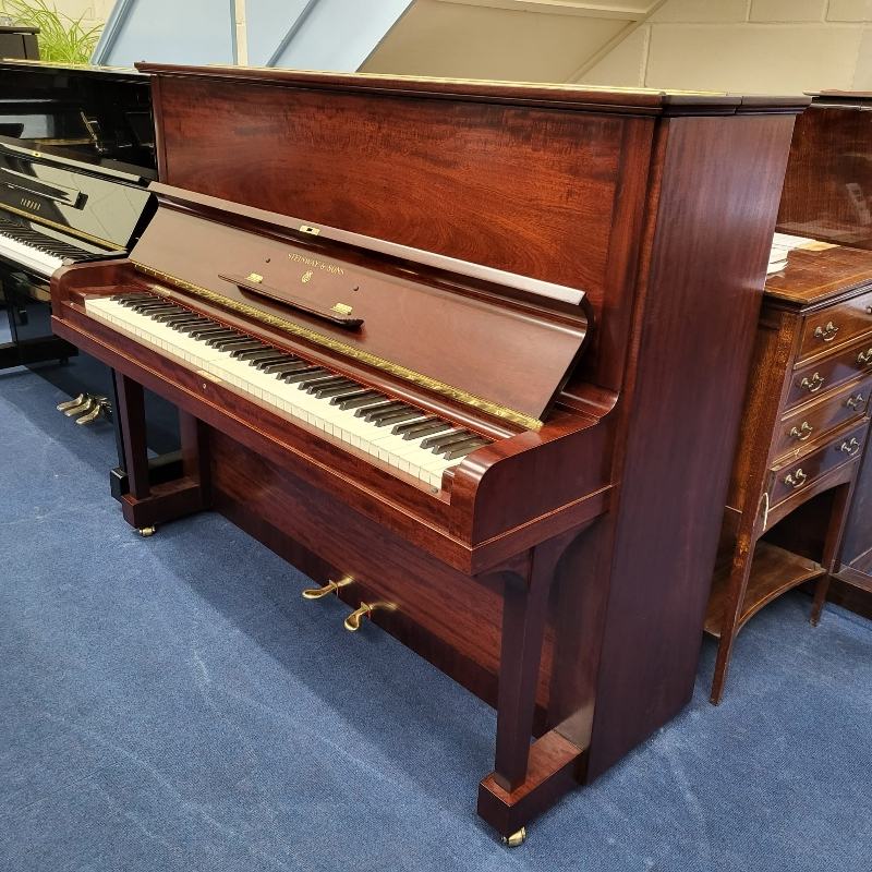 Steinway V upright Piano in mahogany – Featured image – Roberts Pianos Oxford