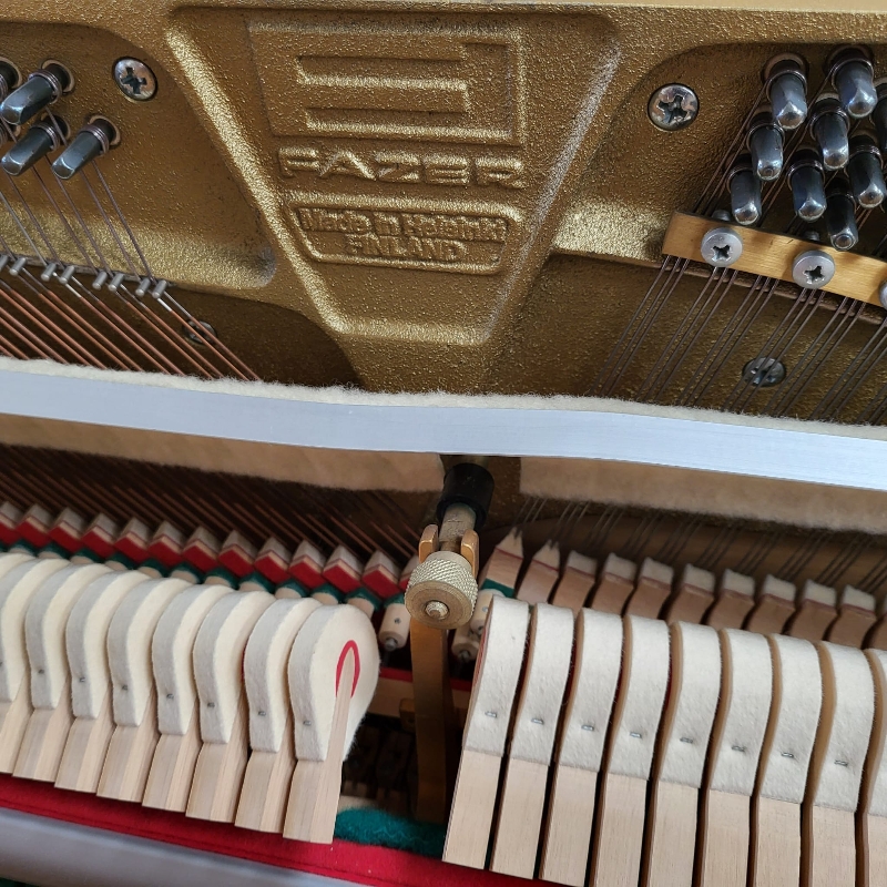 Fazer upright Piano in Light teak – Gallery image – Roberts Pianos Oxford