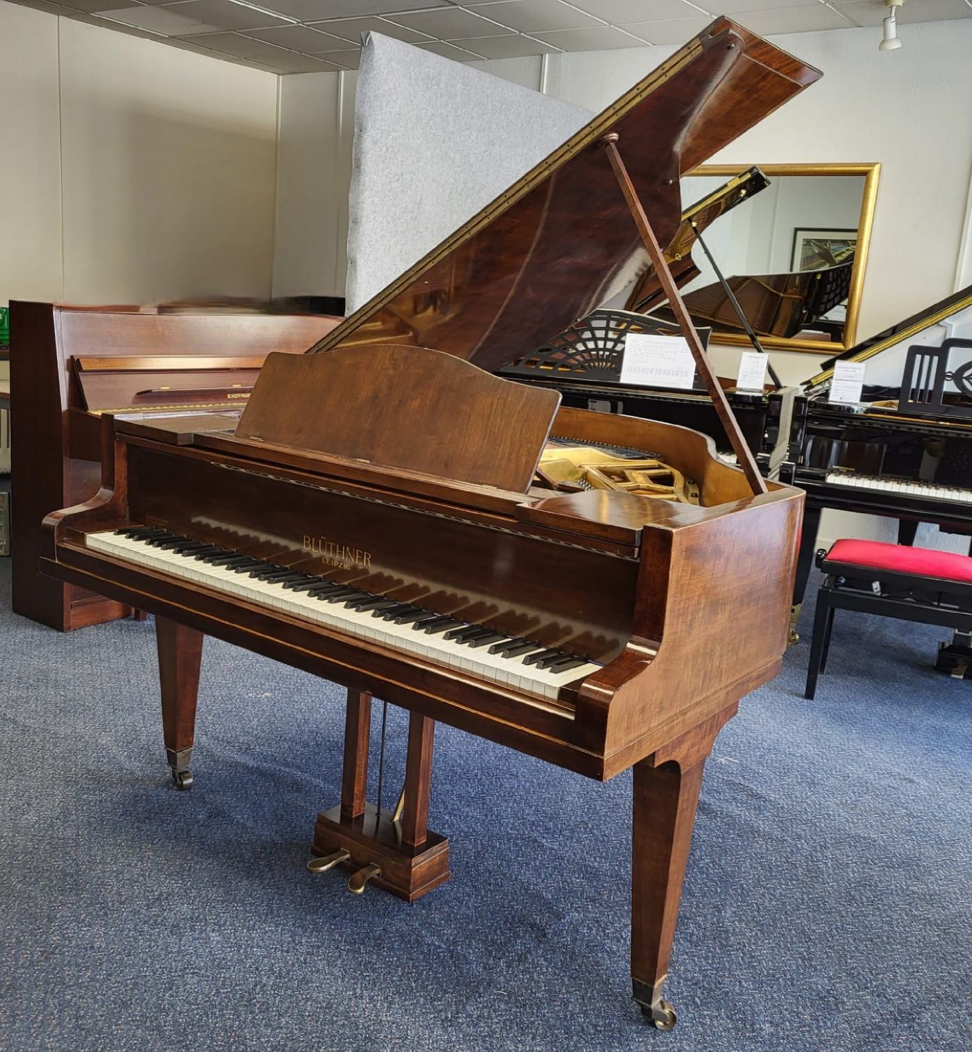 Bluthner style IV grand Piano in light mahogany – Featured image – Roberts Pianos Oxford