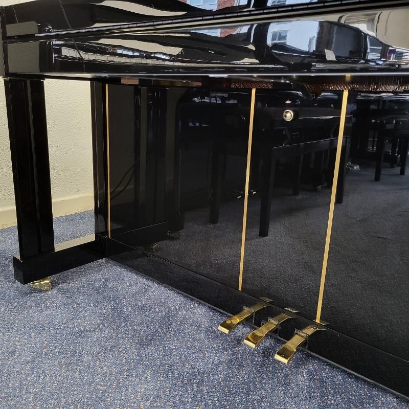 Feurich 125 upright Piano in Black – Gallery image – Roberts Pianos Oxford