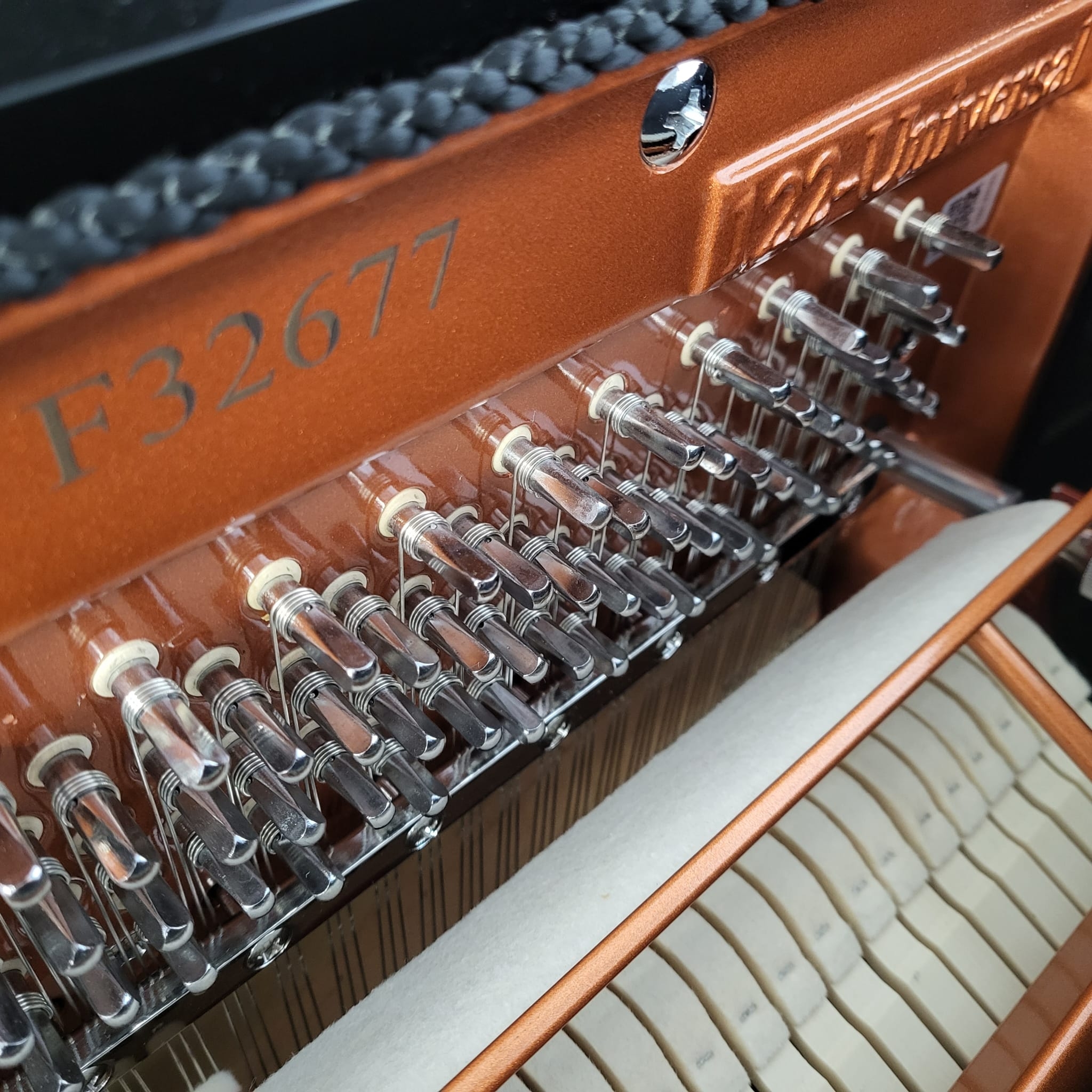 Feurich 122 upright Piano in Black – Gallery image – Roberts Pianos Oxford