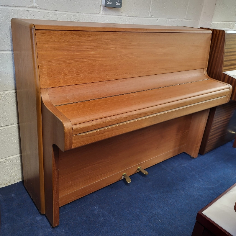 Welmar upright Piano in Teak – Gallery image – Roberts Pianos Oxford
