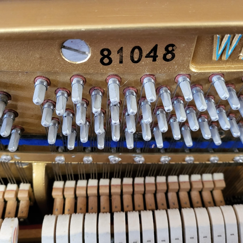 Welmar upright Piano in Teak – Gallery image – Roberts Pianos Oxford