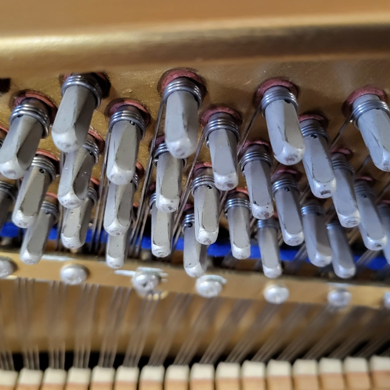 Welmar upright Piano in Teak – Gallery image – Roberts Pianos Oxford
