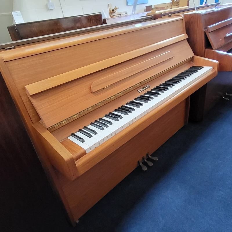 Knight K6 upright Piano in Teak – Featured image – Roberts Pianos Oxford