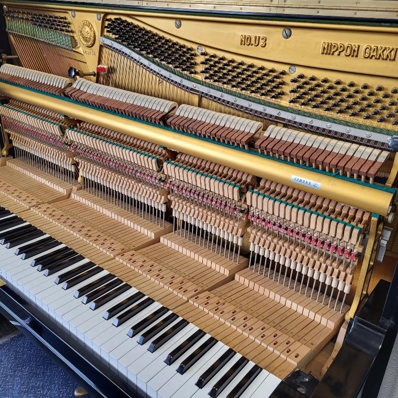 Yamaha U3 upright Piano in black polyester – Gallery image – Roberts Pianos Oxford